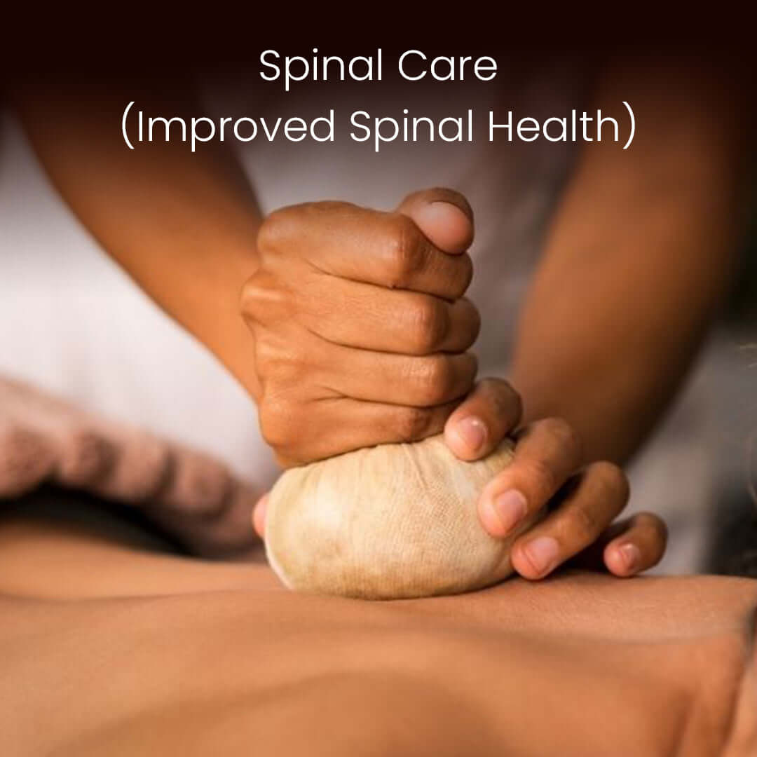 Herbal pouch therapy is used in back spine pain treatment to improve spinal health, reduce inflammation, and support sciatica relief.